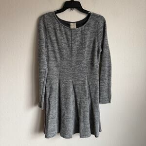 Anthropologie Dolan Coast Piper Gray Stripe Long Sleeve Sweater Dress Womens S